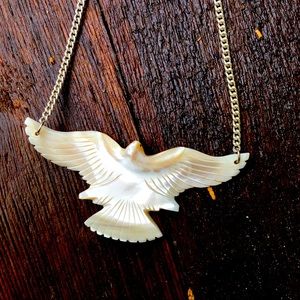 Mother of pearl eagle necklace